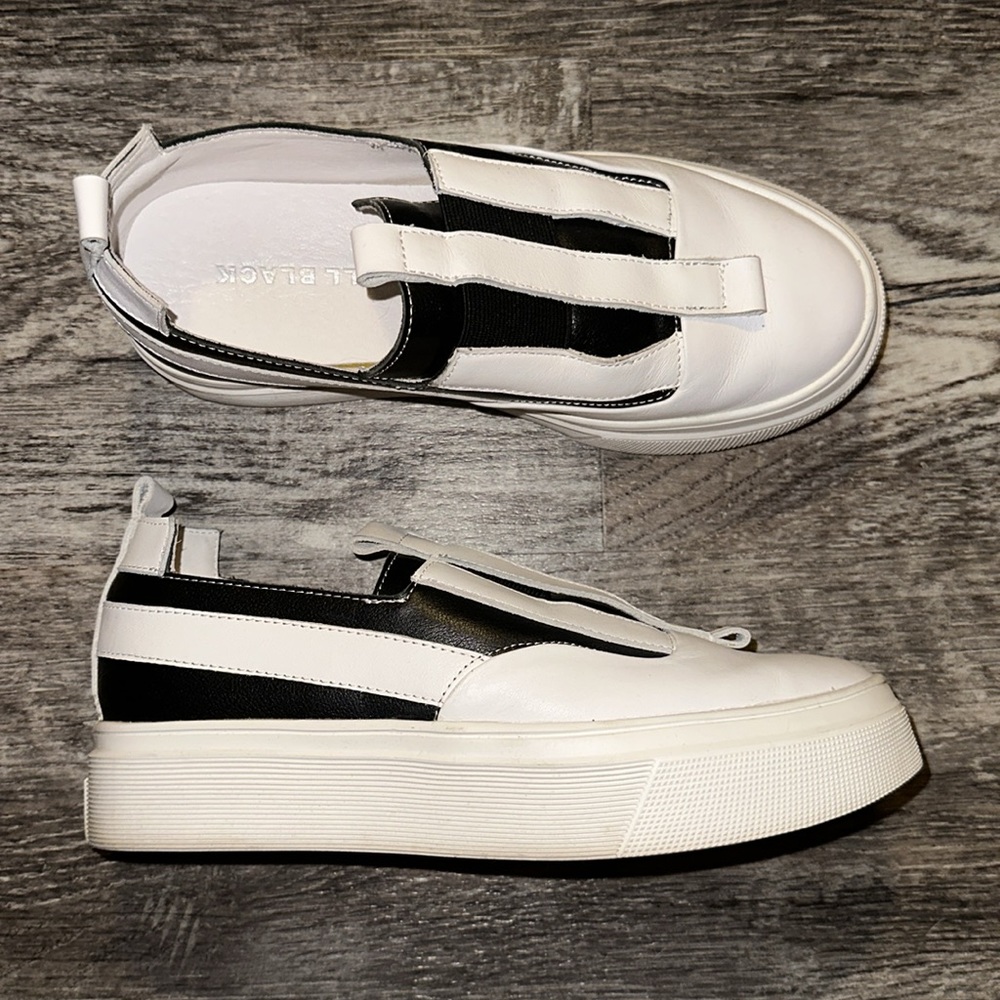 Black and White Platform Sneakers